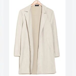 Tahari Faux Suede Coatigan Size XL